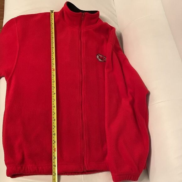 Iron Knights Athletics Fleece Red Full Zipper Jacket Pockets Logo Size M - Picture 4 of 9